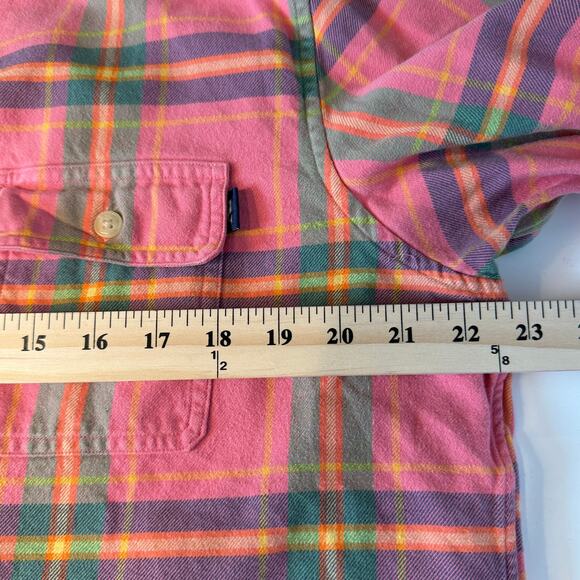 Vineyard Vines Plaid Flannel Shirt Pink Green Collegiate Fit L - Picture 5 of 8